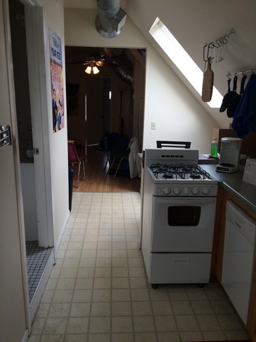 kitchen looking into living room