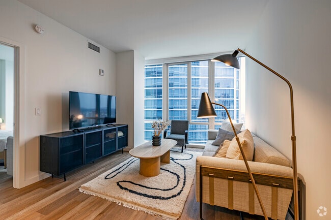 1BR, 1BA - 709SF - Living Room - One Clinton Park