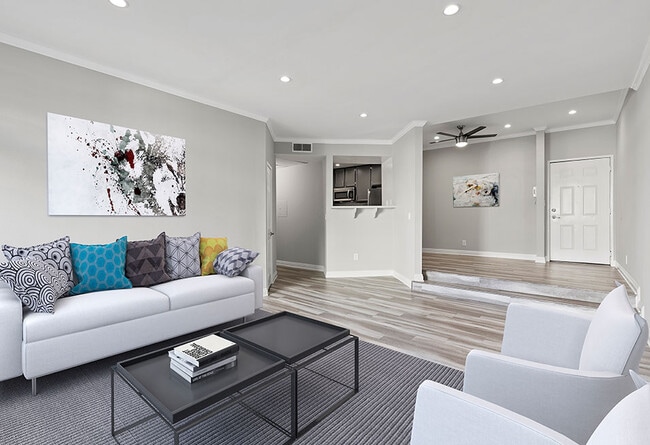 Large living room featuring hardwood floors. - Chateau Encino
