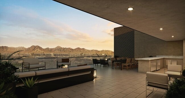 Rooftop deck with sweeping desert views. - Modera Kierland