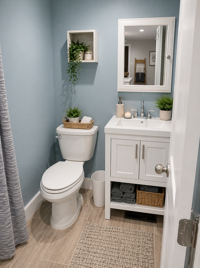 Updated bathroom with clean finishes and modern design - 1925 Ryder St Unit L1