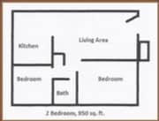 2BR/1BA