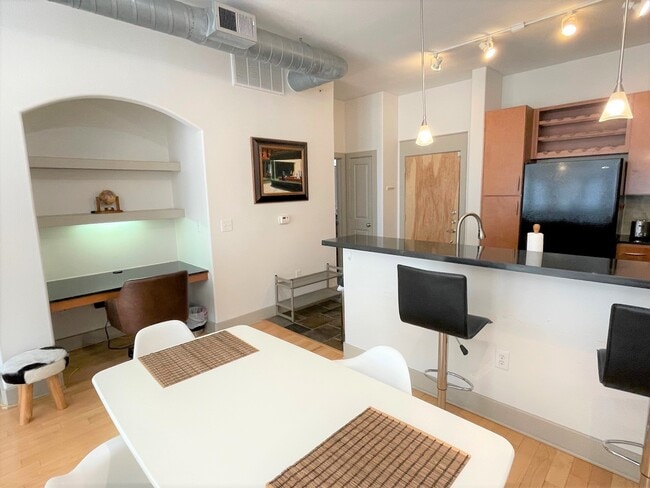 Enjoy working from home at the built in desk