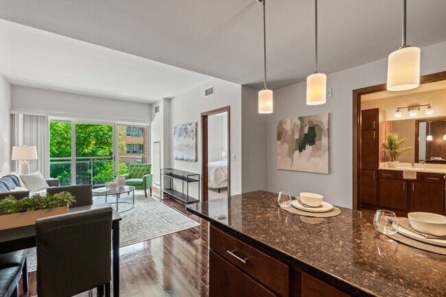 Domain Apartments in Downtown Madison, Wisconsin. Luxury studio, 1 bedroom, 1 bedroom + Den, and 2 bedroom apartments. - Domain