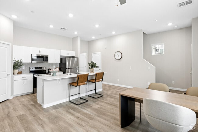 3BR, 2.5BA - 1,525SF - Living Room/Kitchen