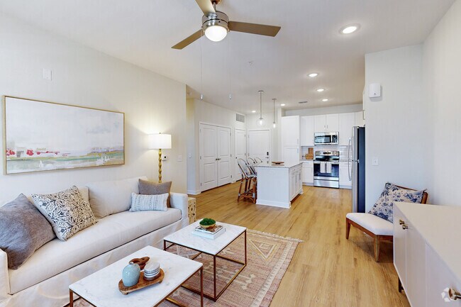 1BR, BA - 735SF - Living Room