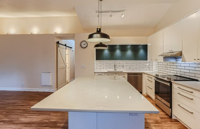 Photo - Modern Hillsdale Condo with Vaulted Ceilings, Quartz Kitchen, and Private Deck