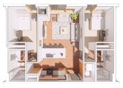 2 Bed 2 Bath