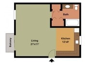 Studio floor plan 2D