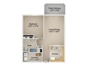 1 Bed 1 Bath Style A