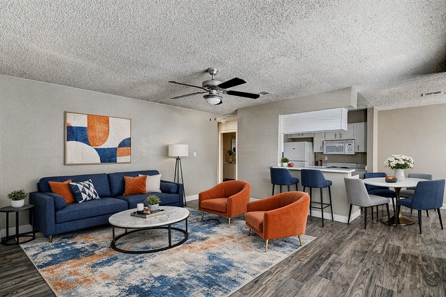 Modern living room with open kitchen - Village of Santo Domingo