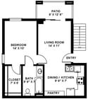 1BR/1BA
