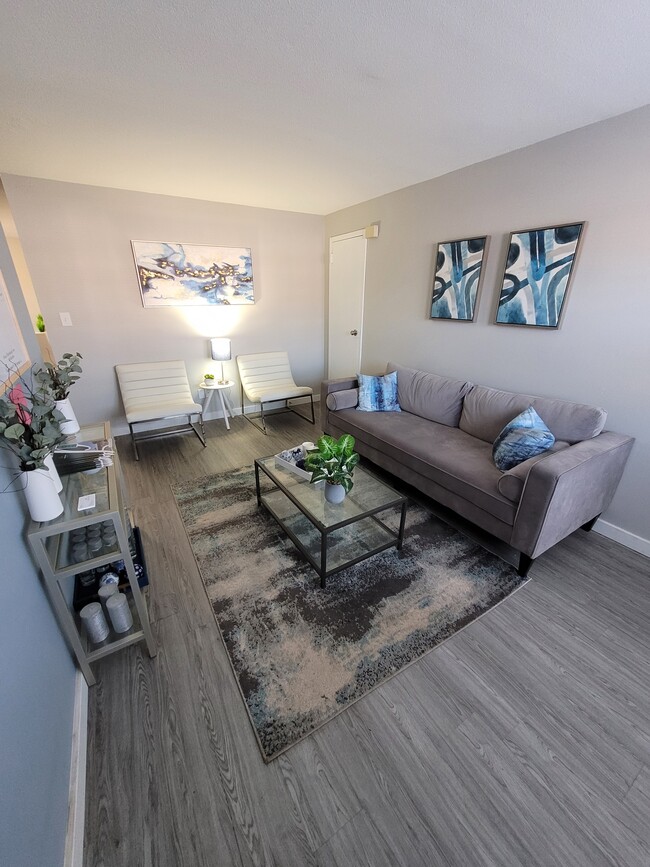 Living room- Model - Pine Brook Terrace Apartments