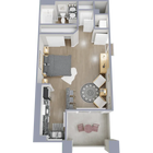 473 square foot studio apartment