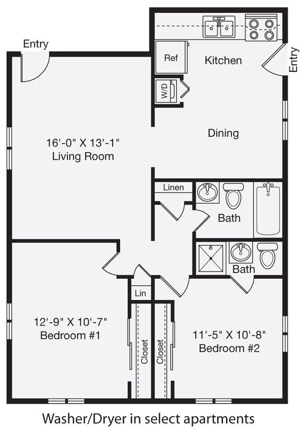 Floor Plan - 2 Bedroom A