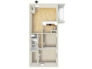 Two bedroom floor plan