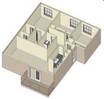 3BR/2BA