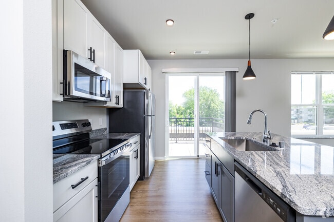 1HAB, 1BA con sala de estar - 910 pies cuadrados - Cocina