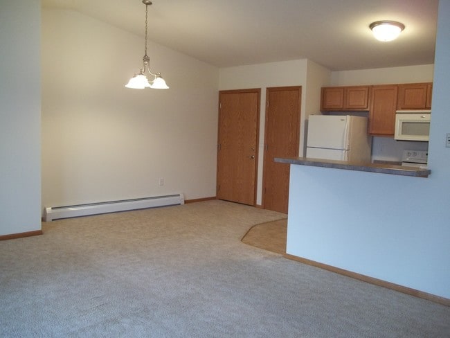 Large dining area upstairs 2 bedroom unit