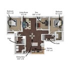 1,394 sq.ft- 2 Bed, 2 Bath