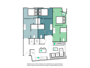 Plano de planta 3C Wheelhouse Co-Living