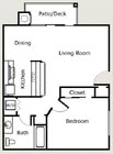 1BR/1BA