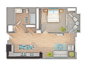 A1 | Plano de planta de 1 dormitorio