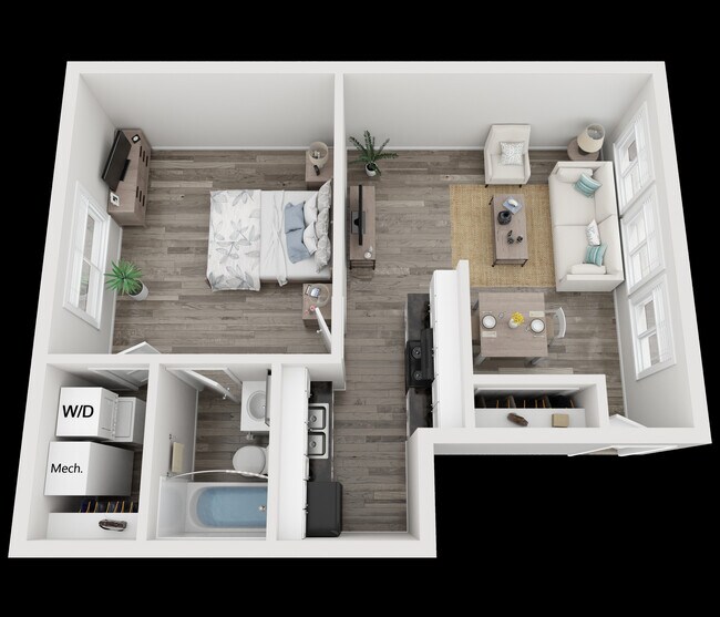 1 Bedroom 1 Bathroom Unit 2 - Mason Drive Apartments