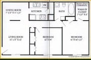Two Bedroom - 950 Square Feet