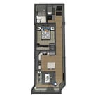 William A: 1 Bedroom x 1 Bath Apartment Floorplan at Depot Square Flats, Batesville, Indiana 47006