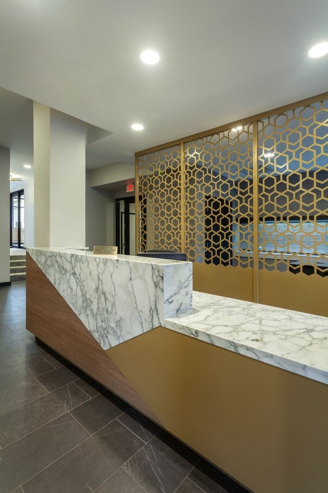 Package receiving and reception desk