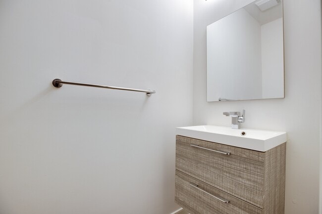 Half bath in two-bedroom