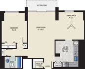1 BR / 1 BA (Style C1) | 800 sq. ft.