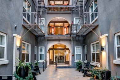 Main entrance - The Marquis at Hillcrest Apartments