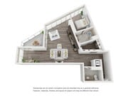 Plano de planta de un dormitorio