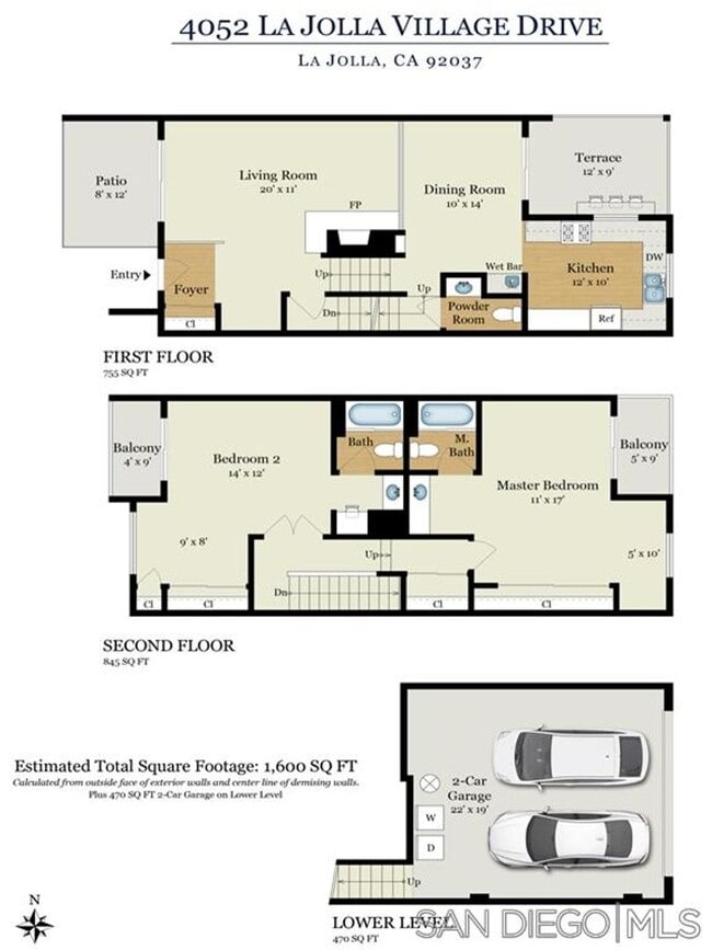 Photo - Super Spacious 2-Bedroom 2.5-Bathroom La Jolla UTC Townhome with 2-car garage