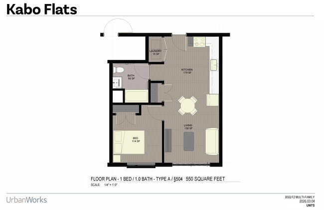1 Bedroom, 1 Bath, Accessible - Kabo Flats