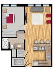 1 Bedroom, Separate Bathroom