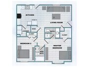 Trails End 2 Bed 2 Bath Floor Plan
