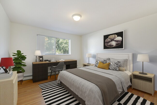 Staged Bedroom - Aster Apartments in Near North Minneapolis