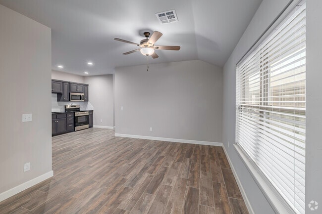 1BR, 1BA - 800SF - Living, Dining Area and Kitchen