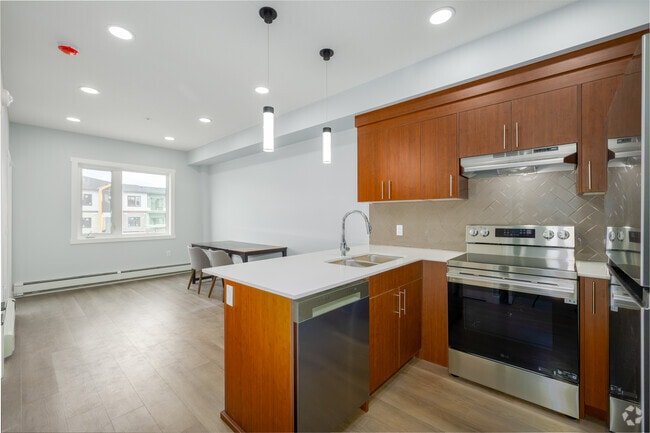 1 chambre, 1 salle de bain - Cuisine - 450 pi² - Terez at Greystone