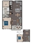 A7a-1x1 floor plan 1414 Texas Downtown