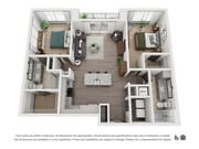 2BR floor plan The Mint 425