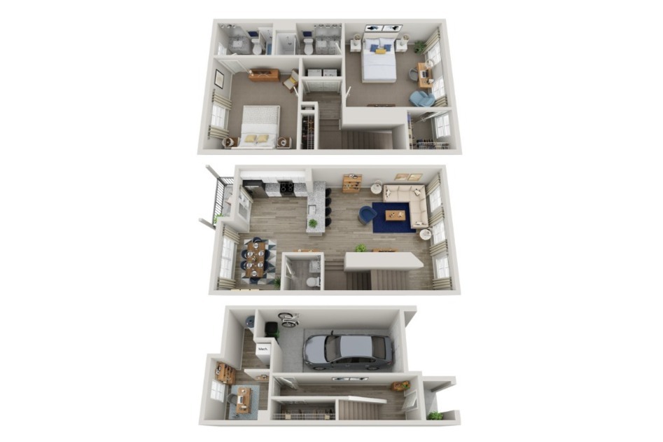 Floor Plan - The Morrisville Townhome