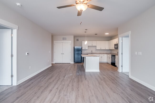 2BR, 2BA - 1,347SF - Living Room - The Fort at Rail Yard