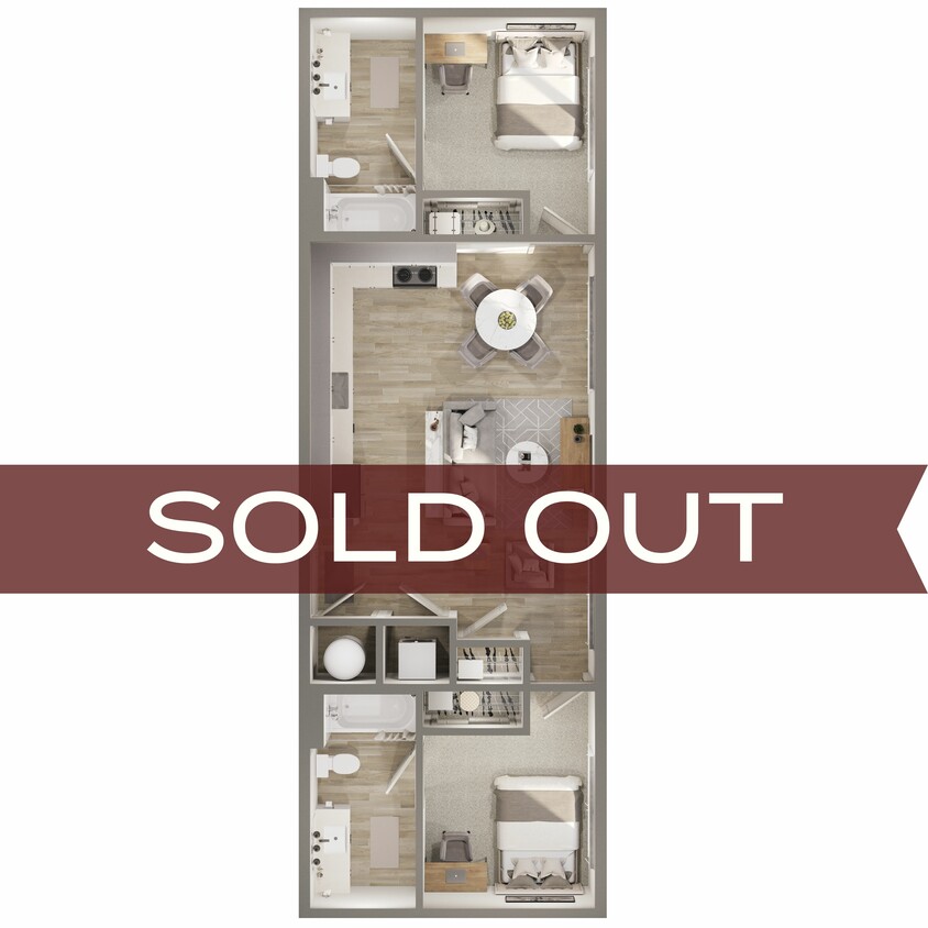 Explore this chic urban apartment layout, designed for modern living. - B4