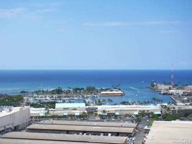 VIEW FROM MASTER BEDROOM - 909 Kapiolani Blvd Condo Unit 1501