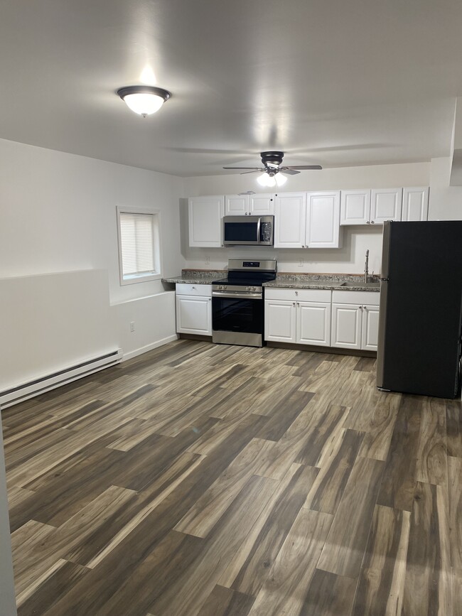 Living room/galley kitchen - 121 Curtiss St Apartments Unit 2