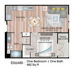 One Bedroom Floorplan